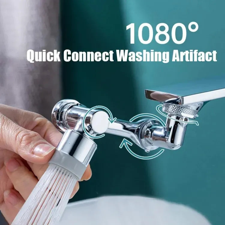 Rotating Faucet Extender Aerator 1080°+360° Universal Large Angle Robotic Arm Water Nozzle