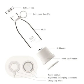 USB Rechargeable Juicer Blender 6 Blades Electric Mini Portable Blender